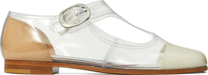 Violet T-strap flats