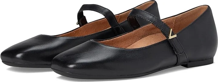 VIONIC Alameda Mary Janes Women's Shoes Black Leather : 9.5 W