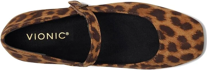 VIONIC Alameda Mary Janes Women's Shoes Tan Brown Suede : 6.5 W, Leather - Image 2
