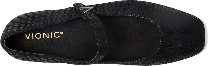 VIONIC Alameda Women's Shoes Black Snake Suede : 9.5 W - Image 2