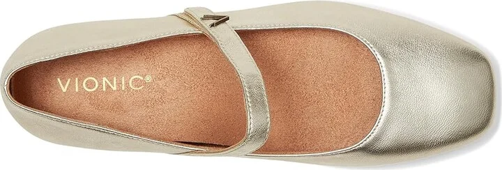 VIONIC Alameda Women's Shoes Gold Leather : 11 W, Suede - Image 2