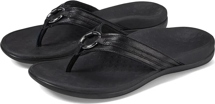 VIONIC Aloe Leather Women's Shoes Black : 5 M