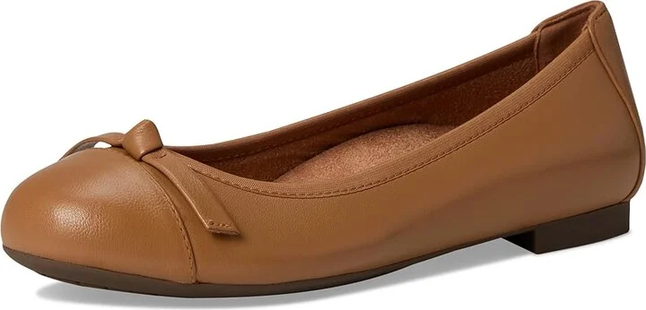VIONIC Amorie Skimmers Women's Flat Shoes Camel Leather : 11 M, Leather/Rubber - Image 5