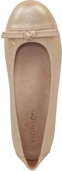 VIONIC Amorie Women's Shoes Gold Shimmer Embroidered Leather : 5 W - Image 2