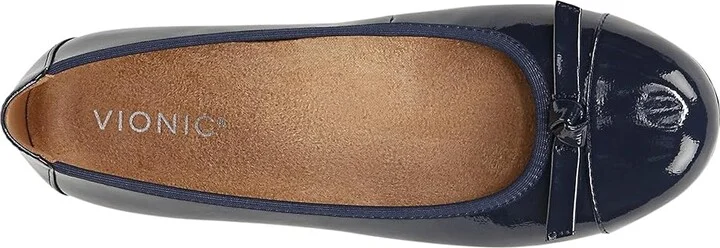 VIONIC Amorie Women's Shoes Navy Patent : 5 W, Patent Leather - Image 2