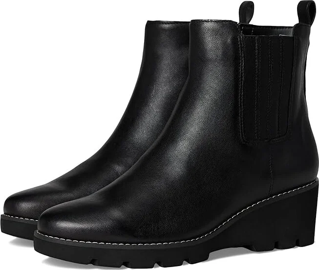 VIONIC Aria Booties Women's Boots Black Leather : 7 M