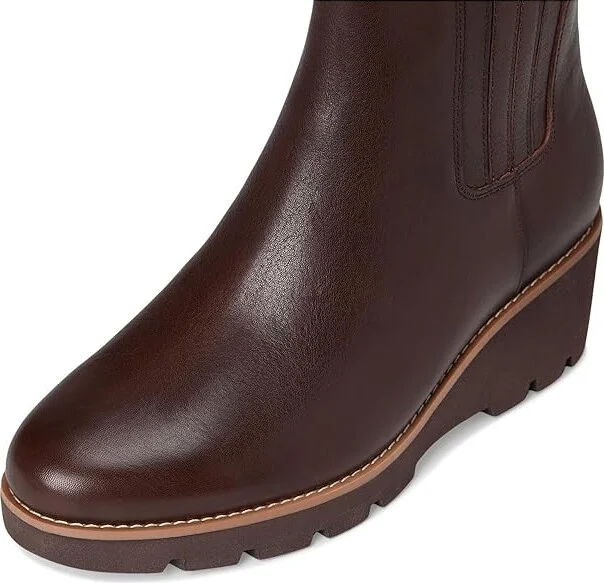 VIONIC Aria Booties Women's Boots Dark Brown Leather : 9 M - Image 2