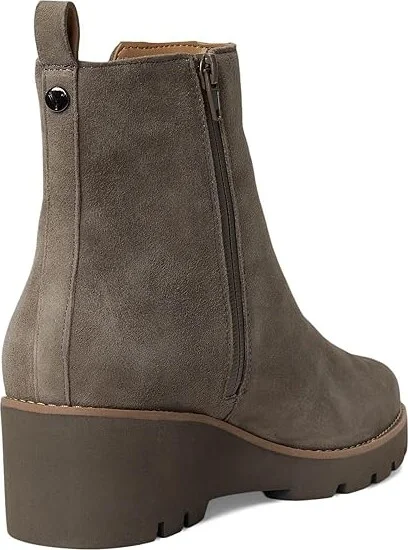 VIONIC Aria Booties Women's Boots Stone Grey Waxed Suede : 8.5 M, Leather - Image 4