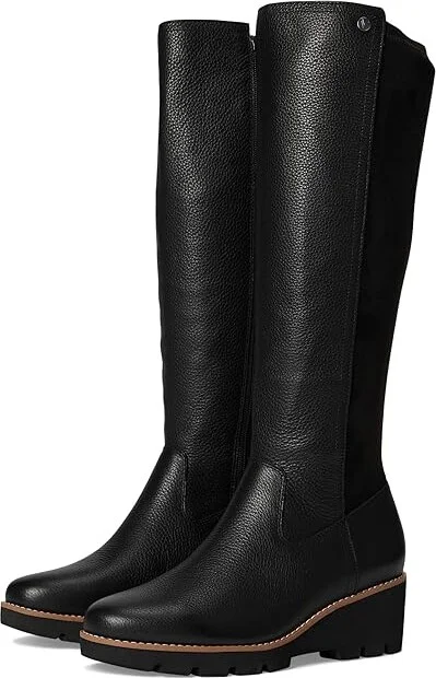 VIONIC Ashland High Shaft Boots Women's Boots Black Leather : 10 M