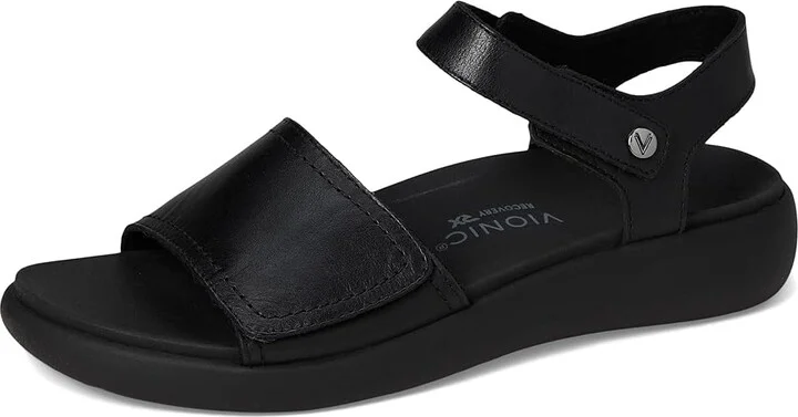 VIONIC Awaken Ankle Straps Women's Sandals Black Leather : 9.5 W - Image 5