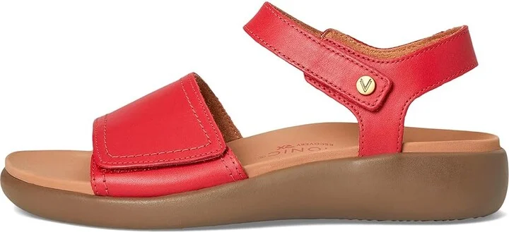 VIONIC Awaken Ankle Straps Women's Sandals Red Leather : 10 M - Image 6