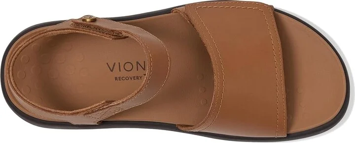 VIONIC Awaken Ankle Straps Women's Sandals Wheat Brown Leather : 7 W - Image 2