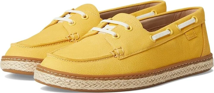 VIONIC Bay Women's Shoes Butter Yellow Nubuck : 9.5 M, Leather/Rubber