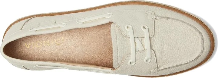 VIONIC Bay Women's Shoes Cream Leather : 8.5 M, Leather/Rubber - Image 2