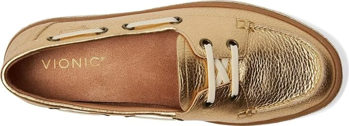 VIONIC Bay Women's Shoes Gold Yellow : 5 M, Leather/Rubber - Image 2