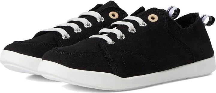 VIONIC Beach Pismo Women's Shoes Black : 7 W, Textile/Canvas