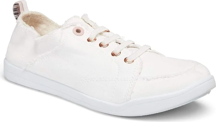 VIONIC Beach Pismo Women's Shoes Cream : 7 W, Textile/Canvas - Image 2