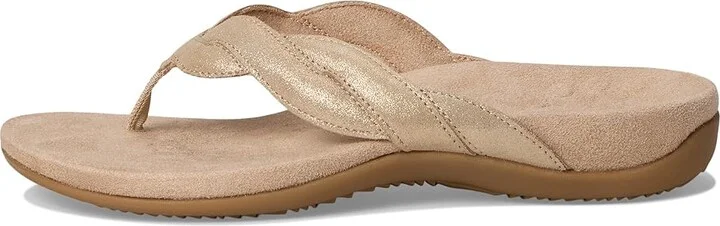 VIONIC Bella Braid Thong Sandals Women's Wedge Shoes Gold Leather : 9 W - Image 6