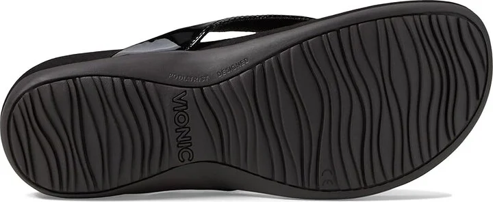 VIONIC Bella II Women's Sandals Black Patent : 6 W, Synthetic - Image 4