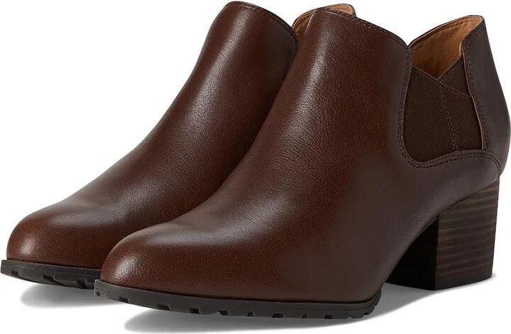 VIONIC Belmont Shooties Women's Boots Dark Brown Leather : 11 M