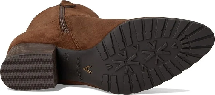 VIONIC Bishop Western Boots Women's Boots Dark Brown Waxy Suede : 9 M, Rubber/Suede - Image 3