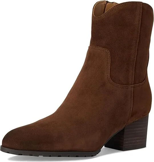 VIONIC Bishop Western Boots Women's Boots Dark Brown Waxy Suede : 9 M, Rubber/Suede - Image 5
