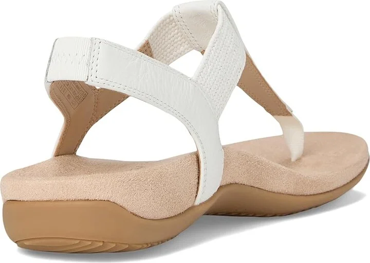 VIONIC Brea Slingback Sandals Women's Wedge Shoes White Leather : 10 M - Image 4