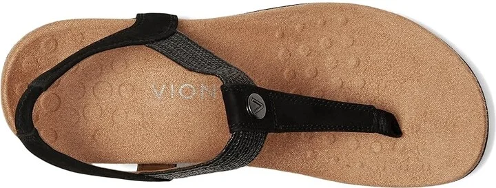 VIONIC Brea Women's Sandals Black Nubuck Leather : 9 W - Image 2