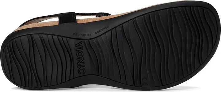 VIONIC Brea Women's Sandals Black Nubuck Leather : 9 W - Image 3