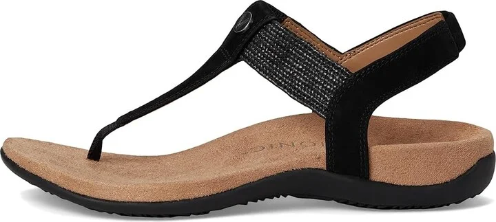 VIONIC Brea Women's Sandals Black Nubuck Leather : 9 W - Image 6