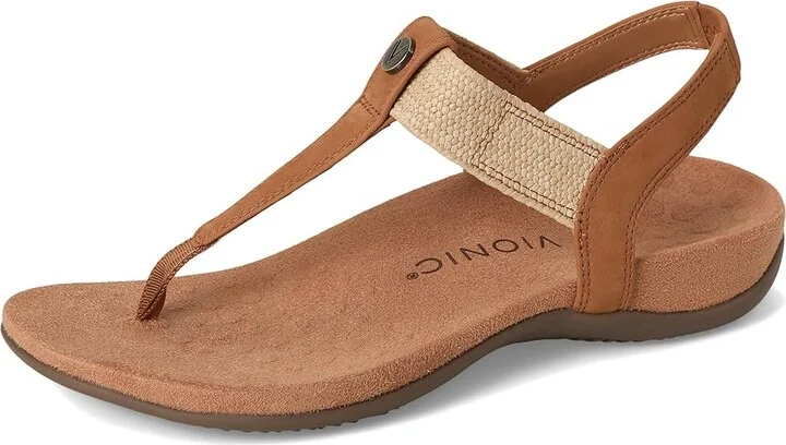 VIONIC Brea Women's Sandals Camel Nubuck Leather : 12 W - Image 5