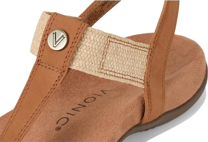 VIONIC Brea Women's Sandals Camel Nubuck Leather : 12 W - Image 7