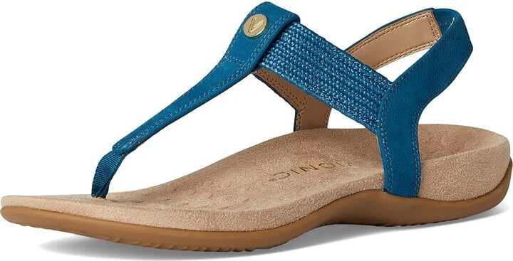 VIONIC Brea Women's Sandals Celestial Teal Nubuck : 5 W, Leather - Image 5