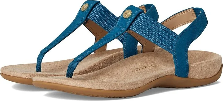 VIONIC Brea Women's Sandals Celestial Teal Nubuck : 5 W, Leather