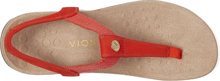 VIONIC Brea Women's Sandals Cherry Tomato Nubuck : 13 M, Leather - Image 2