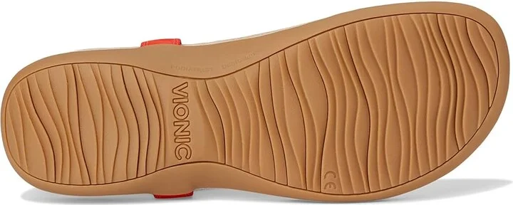 VIONIC Brea Women's Sandals Cherry Tomato Nubuck : 13 M, Leather - Image 3