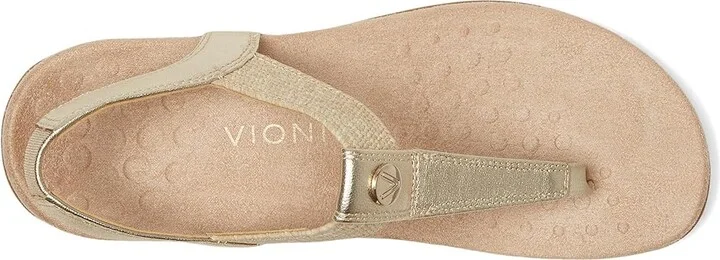 VIONIC Brea Women's Sandals Gold Metallic Leather : 10 M - Image 2