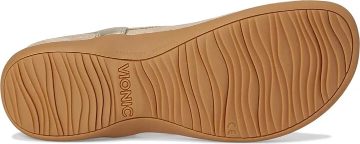 VIONIC Brea Women's Sandals Gold Metallic Leather : 10 M - Image 3