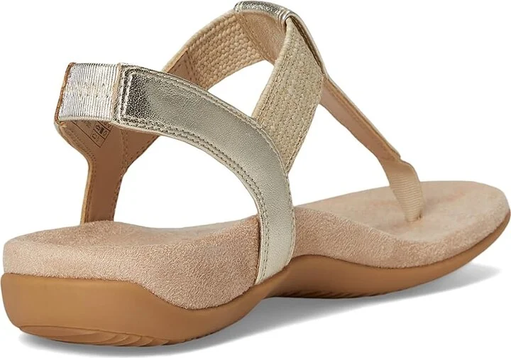 VIONIC Brea Women's Sandals Gold Metallic Leather : 10 M - Image 4