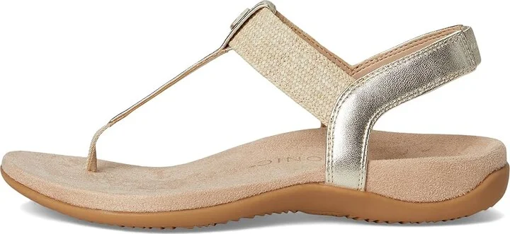 VIONIC Brea Women's Sandals Gold Metallic Leather : 10 M - Image 6