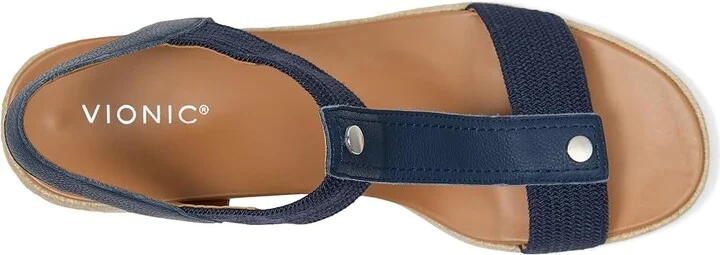 VIONIC Calera Women's Sandals Navy Leather : 12 W - Image 2
