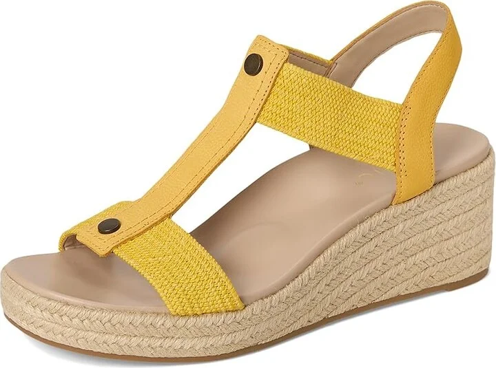VIONIC Calera Women's Shoes Butter Yellow Nubuck/Fabric : 8 W, Leather - Image 5