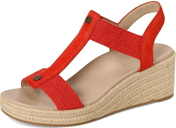 VIONIC Calera Women's Shoes Cherry Tomato Nubuck/Fabric : 7.5 W, Leather - Image 5