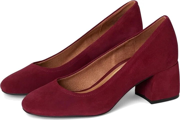 VIONIC Carmel Pumps Women's Flat Shoes Syrah Suede : 11 M, Leather