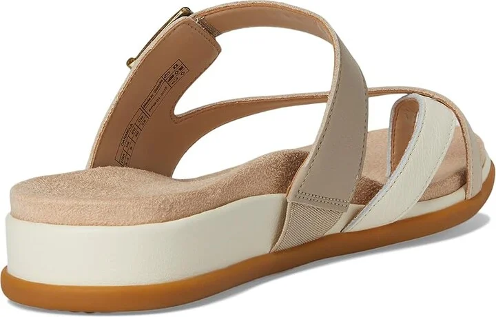 VIONIC Carmela Thong Sandals Women's Wedge Shoes Ivory Leather : 7 M - Image 4