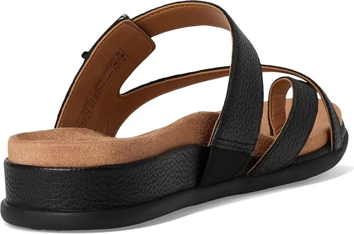 VIONIC Carmela Thongs Women's Sandals Black Leather : 10 W, Leather/Rubber - Image 4