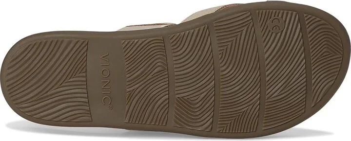 VIONIC Carmela Thongs Women's Sandals Oatmeal Beige Leather : 11 W, Leather/Rubber - Image 3