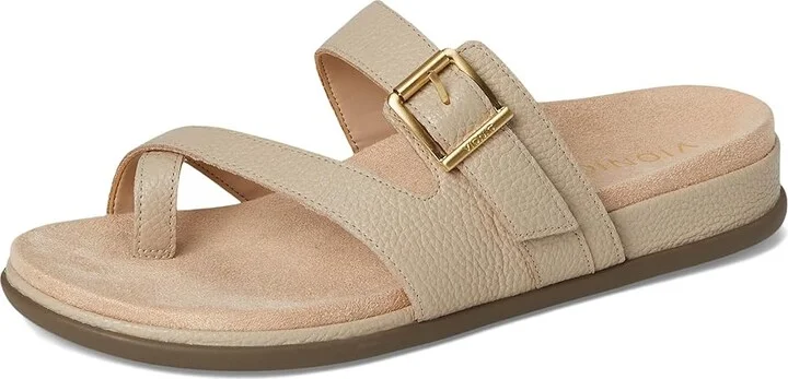 VIONIC Carmela Thongs Women's Sandals Oatmeal Beige Leather : 11 W, Leather/Rubber - Image 5