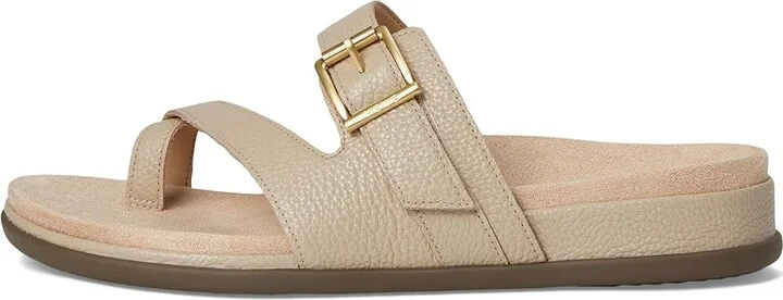 VIONIC Carmela Thongs Women's Sandals Oatmeal Beige Leather : 11 W, Leather/Rubber - Image 6