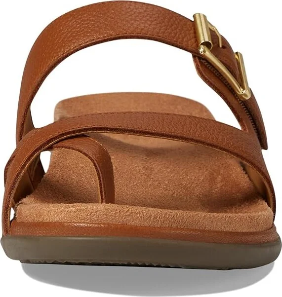 VIONIC Carmela Thongs Women's Sandals Tan Brown Leather : 12 W, Leather/Rubber - Image 2
